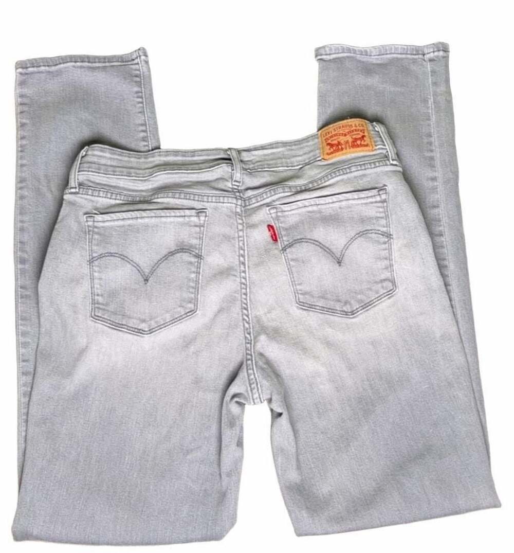 Levi's 712 Slim Women's Grey Denim Jeans Size 31